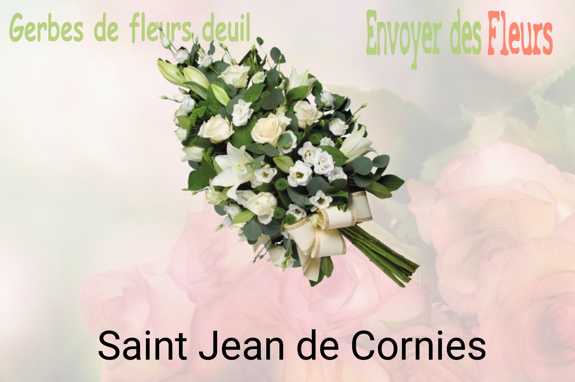 Gerbe de fleurs de deuil livrée à Saint-Jean-de-Cornies